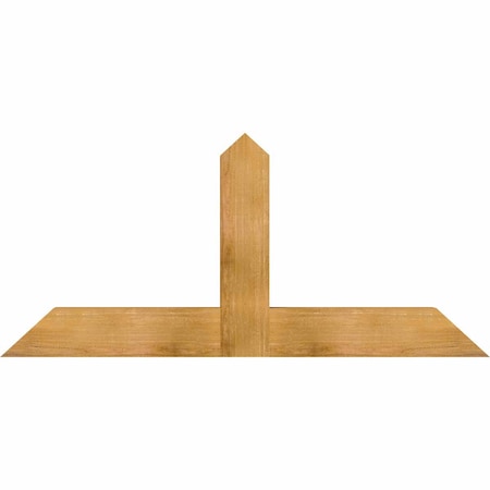 Ekena Millwork Portland Rough Sawn Timber Gable Bracket, Western Red Cedar, 60"W x 27"H x 4"D x 6"F, 11/12 Pitch GBW060X27X0406POR00RWR